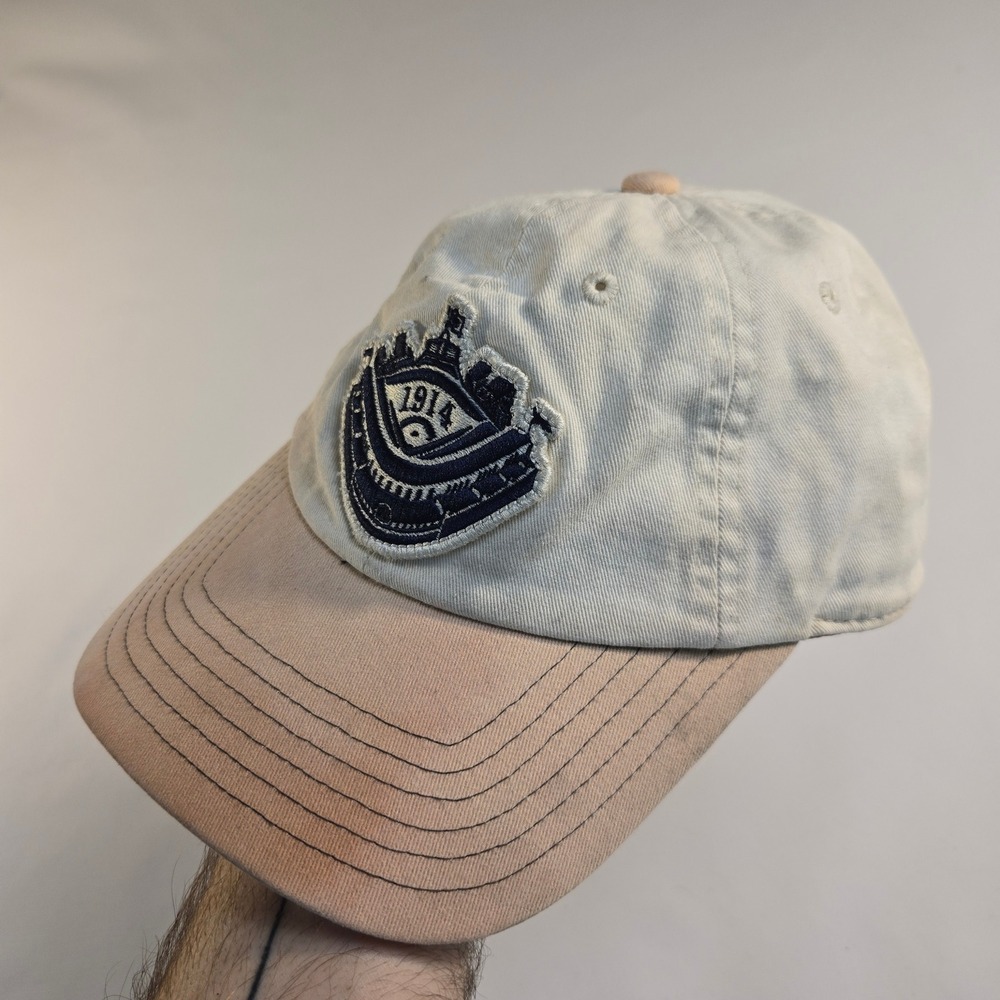 American Needle Wrigley‎ Field 1914 Baseball Cap Dad Hat Beige Navy Embroidered